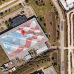 Giant US Flag, Houston, Texas, USA