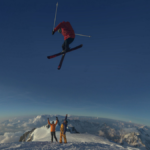 Perfect Skiing Shot, Mont Blanc, Europe