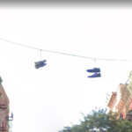 Hanging Shoes, New York City, New York, USA