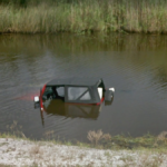 Sunken Car, Creole, Louisiana, USA