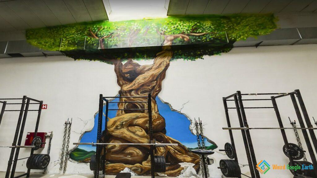 Gym Mural, Dobrova–Polhov Gradec, Slovenia