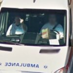 Guy in Ambulance Flips Google Off, Memphis, Tennessee, USA