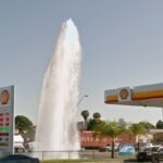 Fire Hydrant Explosion, Long Beach, California, USA
