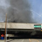 Fire Under the Bridge, Los Angeles, California, USA